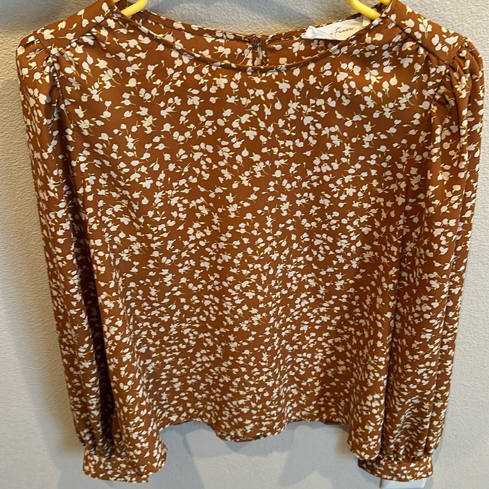 Neutral Floral Blouse